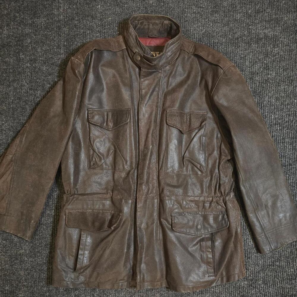 Vintage 1980s U2 Wear Me Out 100% leather jacket. mens XL
